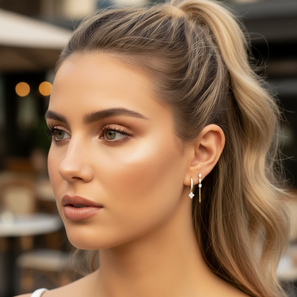Schlichte Envida Jewelry Ohrringe in Silber mit funkelnden Anhängern für eleganten Stil
